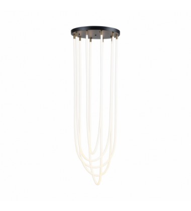  Cascata Collection 5-Light Chandelier Black and Brushed Brass-(AC6812BK)-Artcraft