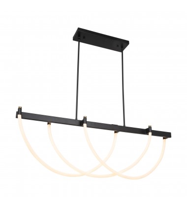  Cascata Collection Island Light Black and Brushed Brass-(AC6813BK)-Artcraft