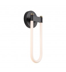  Cascata Collection 1-Light Sconce Black and Brushed Brass-(AC6814BK)-Artcraft