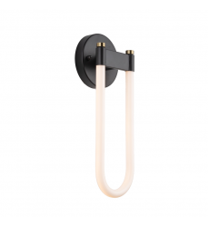  Cascata Collection 1-Light Sconce Black and Brushed Brass-(AC6814BK)-Artcraft