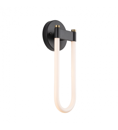 Cascata Collection 1-Light Sconce Black and Brushed Brass-(AC6814BK)-Artcraft Cascata Collection 1-Light Sconce Black and Brushed Brass-(AC6814BK)-Artcraft