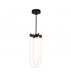  Cascata Collection 2-Light Pendant Black and Brushed Brass-(AC6815BK)-Artcraft