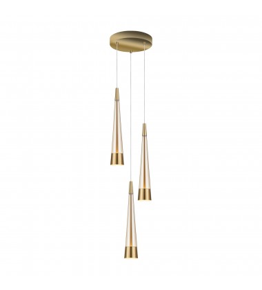  Sunnyvale Collection 3-Light Chandelier Brass-(AC6823BR)-Artcraft
