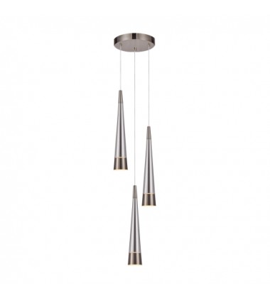  Sunnyvale Collection 3-Light Chandelier Pearl Black and Smoke-(AC6823SM)-Artcraft