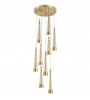  Sunnyvale Collection 9-Light Chandelier Brass-(AC6829BR)-Artcraft