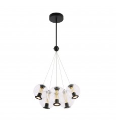 Arlo Collection 6-Light Chandelier Black-(AC6846BK)-Artcraft Arlo Collection 6-Light Chandelier Black-(AC6846BK)-Artcraft