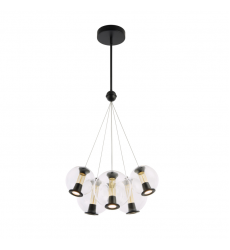  Arlo Collection 6-Light Chandelier Black-(AC6846BK)-Artcraft
