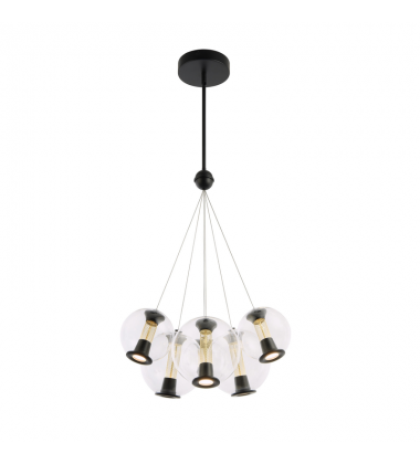 Arlo Collection 6-Light Chandelier Black-(AC6846BK)-Artcraft Arlo Collection 6-Light Chandelier Black-(AC6846BK)-Artcraft