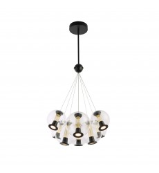 Arlo Collection 8-Light Chandelier Black-(AC6848BK)-Artcraft Arlo Collection 8-Light Chandelier Black-(AC6848BK)-Artcraft