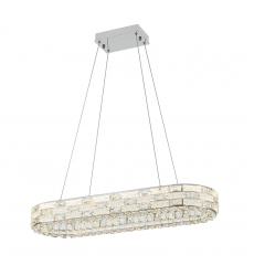 Elegance Integrated LED Island Light, Chrome with Crystal Glassware-(AC6924PN)-Artcraft