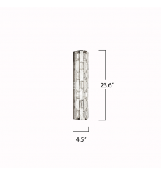 Elegance Integrated LED Wall Sconce, Chrome with Crystal Glassware-(AC6927PN)-Artcraft