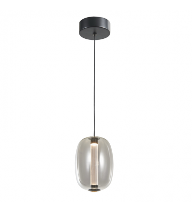 Vega Integrated LED Pendant, Black with Dark Smoke Glassware-(AC6951SM)-Artcraft Vega Integrated LED Pendant, Black with Dark Smoke Glassware-(AC6951SM)-Artcraft