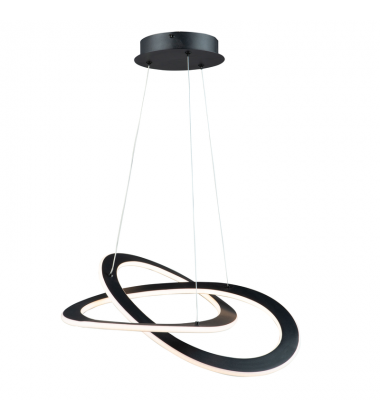  Wave Small 30W LED Chandelier-(AC7076BK)-Artcraft