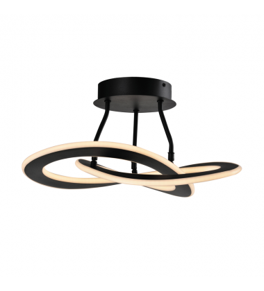Wave 24W LED Semi-Flush Mount-(AC7078BK)-Artcraft Wave 24W LED Semi-Flush Mount-(AC7078BK)-Artcraft
