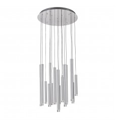  Galiano 15 Light Chandelier (Satin Aluminum)-(AC7086SA)-Artcraft