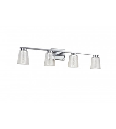 Dalton Collection 4-Light Bathroom Vanity Fixture Chrome-(AC7354CH)-Artcraft  Dalton Collection 4-Light Bathroom Vanity Fixture Chrome-(AC7354CH)-Artcraft