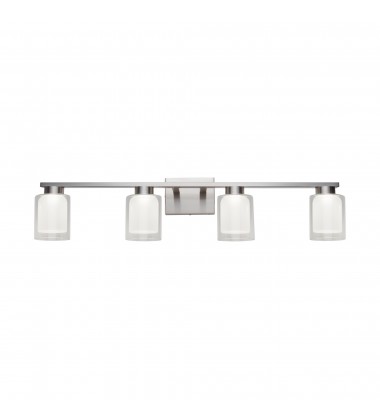  Saville Collection 4-Light Bathroom Vanity Fixture Brushed Nickel-(AC7394BN)-Artcraft