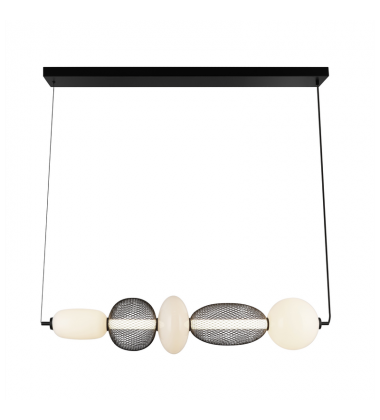 Ace Integrated LED Island Light, Black with White Opal Glassware-(AC7462BK)-Artcraft