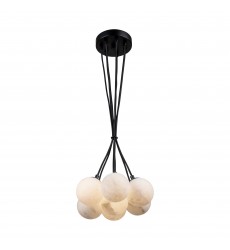  Camila Collection 7-Light Pendant Black-(AC7467BK)-Artcraft