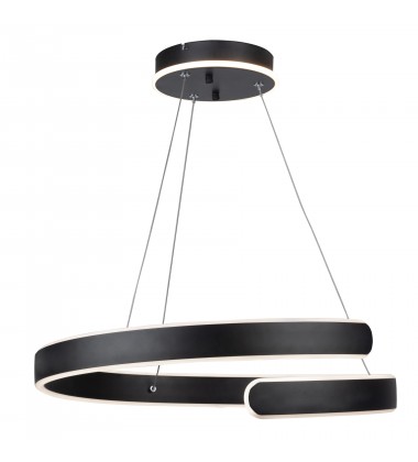  Sirius Collection Integrated LED Chandelier, Black-(AC7619BK)-Artcraft