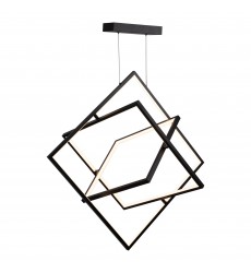 Graymar Collection Integrated LED Chandelier, Black-(AC7624BK)-Artcraft Graymar Collection Integrated LED Chandelier, Black-(AC7624BK)-Artcraft