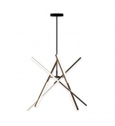 Stix - LED Chandelier - Black-(AC7709BK)-Artcraft