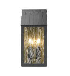 Point 3 Light Outdoor Wall Sconced, Black and Brass-(AC8057BK)-Artcraft