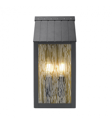 Point 3 Light Outdoor Wall Sconced, Black and Brass-(AC8057BK)-Artcraft Point 3 Light Outdoor Wall Sconced, Black and Brass-(AC8057BK)-Artcraft