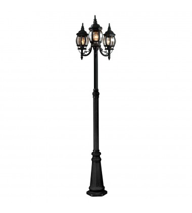 Classico 3-Light Outdoor Lantern and Post-(AC8099BK)-Artcraft  Classico 3-Light Outdoor Lantern and Post-(AC8099BK)-Artcraft