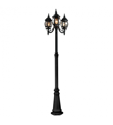 Classico 3-Light Outdoor Lantern and Post-(AC8099BK)-Artcraft Classico 3-Light Outdoor Lantern and Post-(AC8099BK)-Artcraft