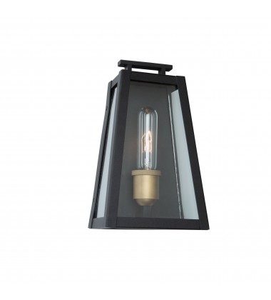  Charleston Medium Outdoor 1 Light Wall Light-(AC8107BK)-Artcraft