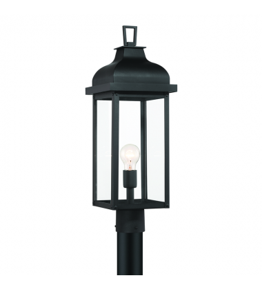 Madrid 1 Light Outdoor Post Light, Black-(AC8183BK)-Artcraft
