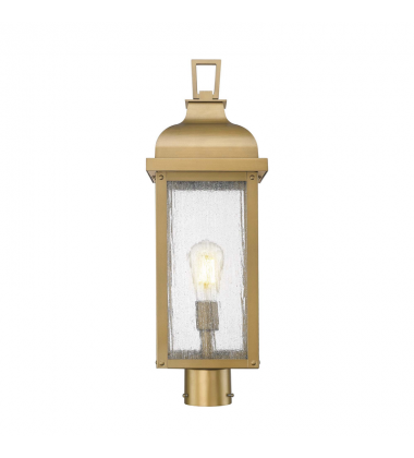 Madrid 1 Light Outdoor Post Light, Weathered Brass-(AC8183WB)-Artcraft Madrid 1 Light Outdoor Post Light, Weathered Brass-(AC8183WB)-Artcraft