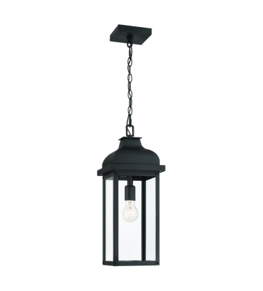 Madrid 1 Light Outdoor Pendant, Black-(AC8185BK)-Artcraft