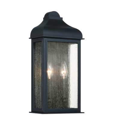 Madrid 2 Light Outdoor Wall Sconce, Black-(AC8186BK)-Artcraft