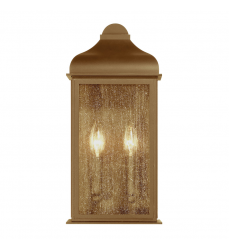 Madrid 2 Light Outdoor Wall Sconce, Weathered Brass-(AC8186WB)-Artcraft
