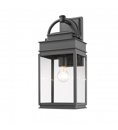  Fulton 1-Light Outdoor Wall Light-(AC8230BK)-Artcraft