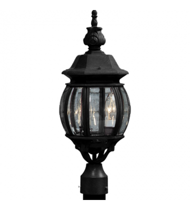  Classico 3-Light Post Lighting Lantern-(AC8363BK)-Artcraft