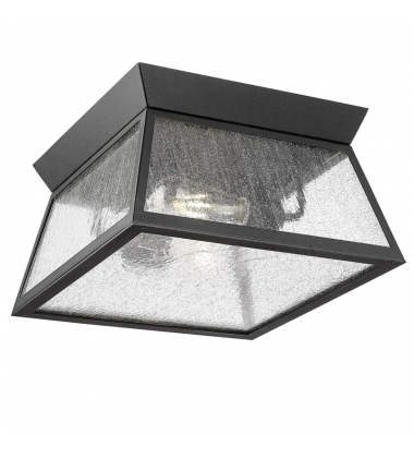 Lucian Collection 2-Light Outdoor Flushmount Black-(AC8866BK)-Artcraft Lucian Collection 2-Light Outdoor Flushmount Black-(AC8866BK)-Artcraft