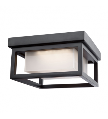  Overbrook 1-Light Outdoor Flush Mount-(AC9136BK)-Artcraft