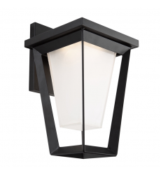  Waterbury 15W LED Outdoor Wall Light Black-(AC9182BK)-Artcraft