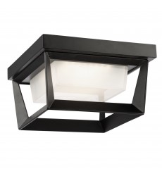  Waterbury 12W LED Outdoor Flush Mount Black-(AC9186BK)-Artcraft