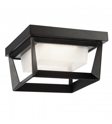  Waterbury 12W LED Outdoor Flush Mount Black-(AC9186BK)-Artcraft