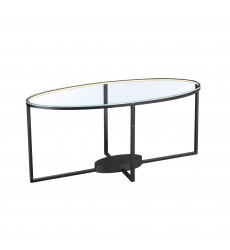  Tavola 9W LED Oval Table Black-(AD32011)-Artcraft