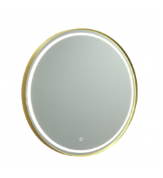  Reflections Collection Round Bathroom Mirror Brushed Brass-(AM351)-Artcraft