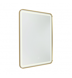 Reflections Collection Rectangular Bathroom Mirror Brushed Brass-(AM352)-Artcraft