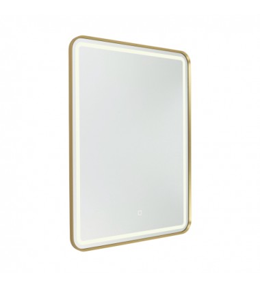  Reflections Collection Rectangular Bathroom Mirror Brushed Brass-(AM352)-Artcraft