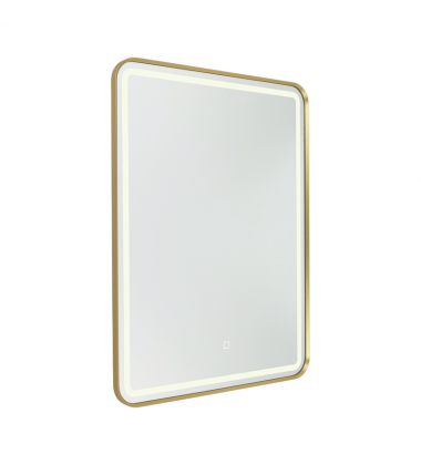  Reflections Collection Rectangular Bathroom Mirror Brushed Brass-(AM352)-Artcraft