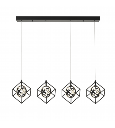 Tulip Collection Integrated LED 4-Light Island Light, Matte Black MU1012 - Artcraft  Tulip Collection Integrated LED 4-Light Island Light, Matte Black MU1012 - Artcraft