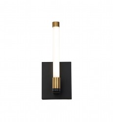  Infiniti Collection 1-Light Integrated LED Sconce, Matte Black & Brass-(SC13081BB)-Artcraft